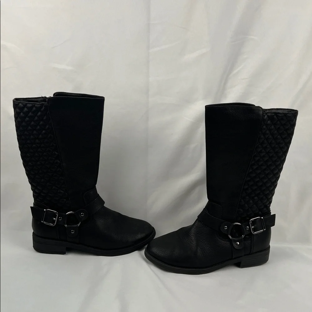 Wonder Nation - Girl’s Size 2 - Black boots - High Boot - Embellishment buckles